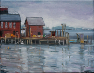 Look’s Wharf, Middle Factory, Jonesport 11in x 14in SOLD