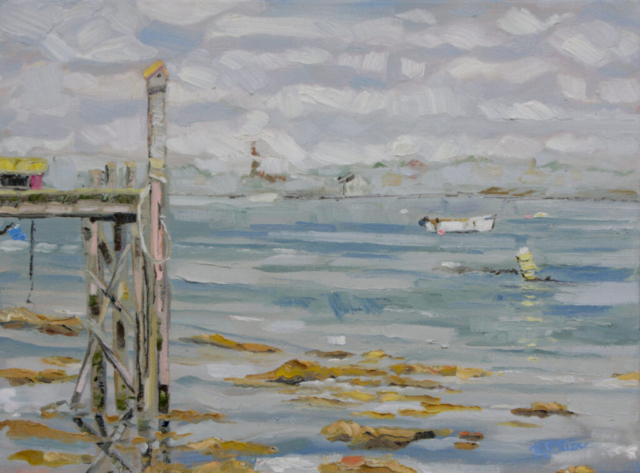 from Willis Beal’s Beach, Fog 12in x 16in $650
